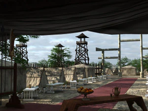 tenda da campo militare Modello 3D