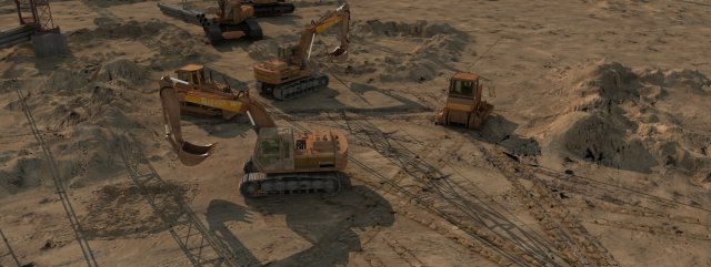 construction site excavator 3D 모델 .c4d .max .obj .3ds .fbx .stl .blend 
