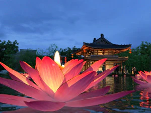 garden night scene 3D Model