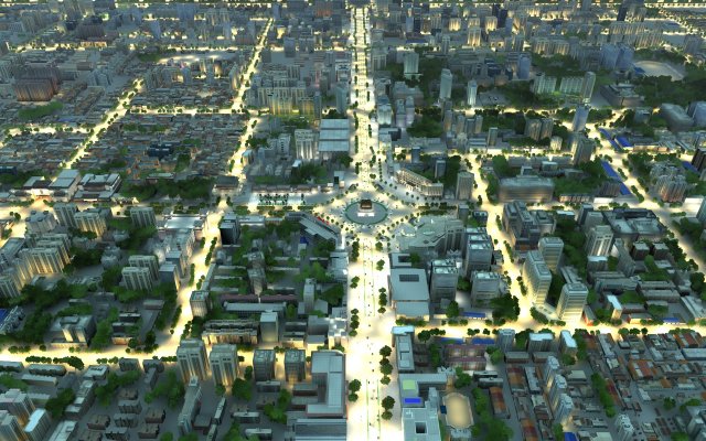 xian night view 3D Модель .c4d .max .obj .3ds .fbx .stl .blend 