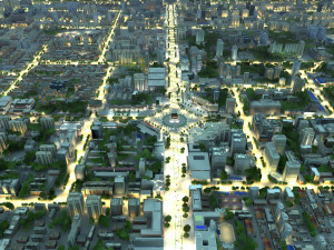 xian night view 3Dモデル