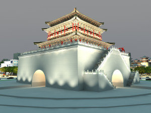 xian night view 3D Модель
