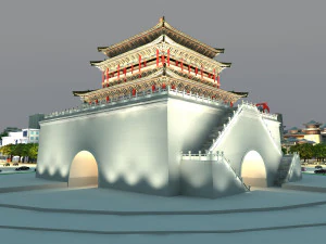 xian night view 3D Model