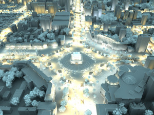 xian night view 3D Модель