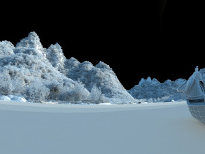 green hills and green water 3Dモデル