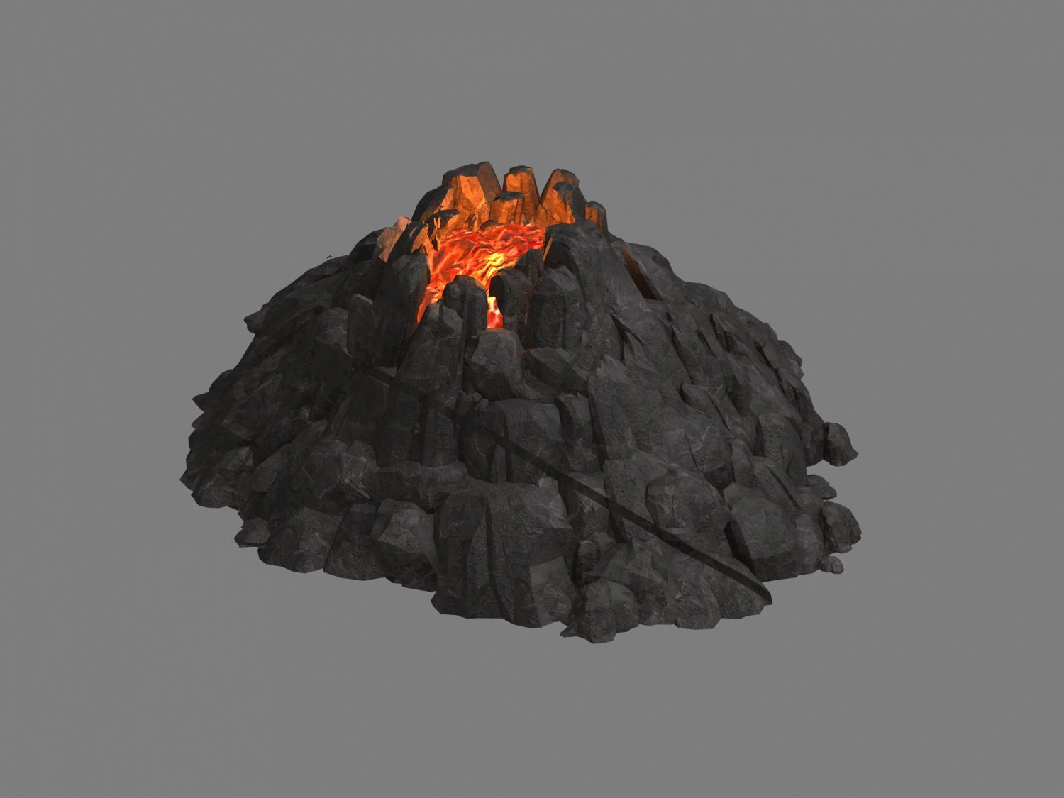 volcanic 3D Model .c4d .max .obj .3ds .fbx .stl .blend 