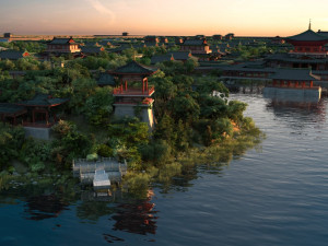 xian taijiu pool 3Dモデル