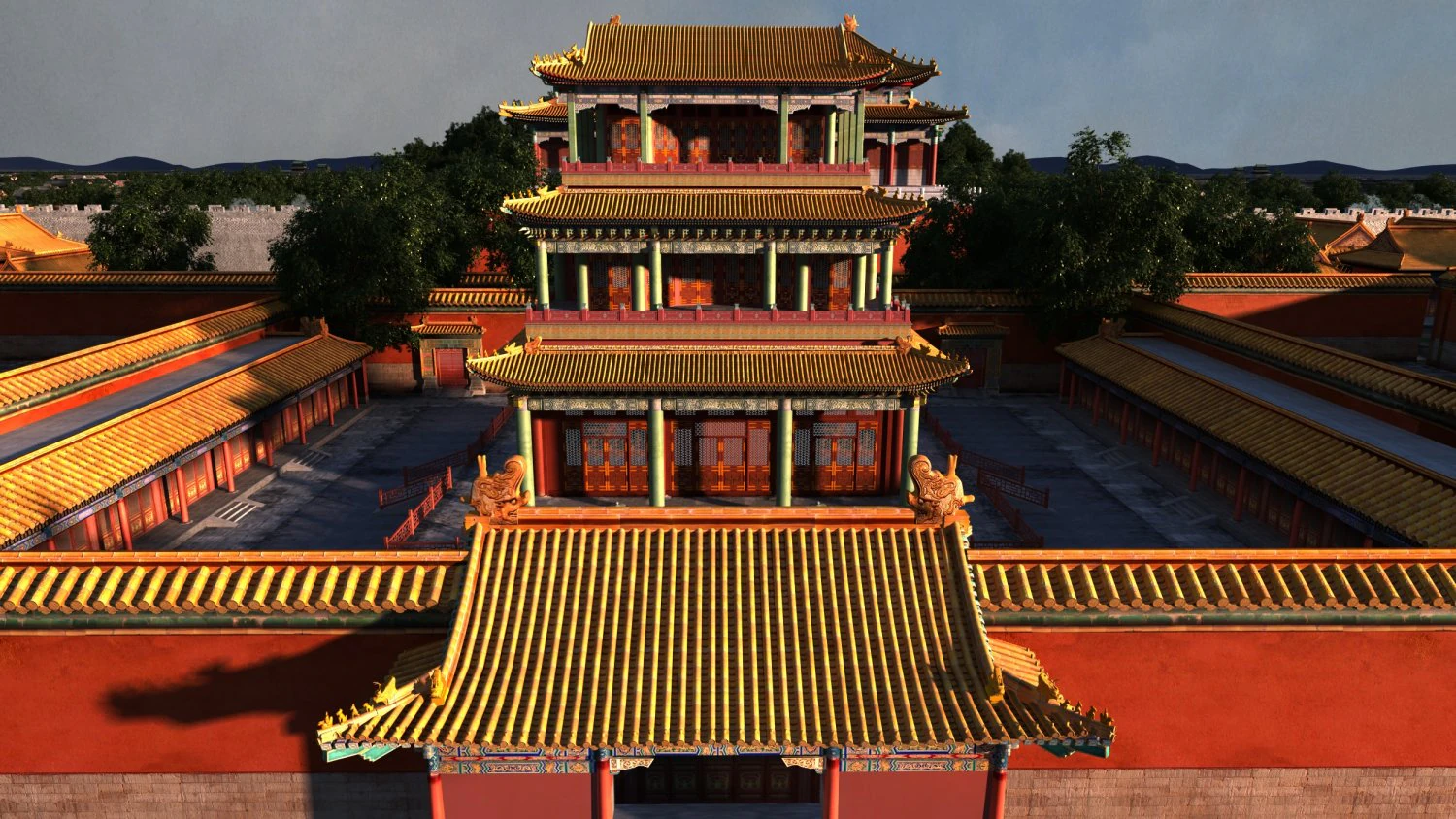 ancient architecture 3D Model .c4d .max .obj .3ds .fbx .stl .blend