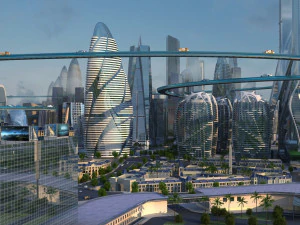 cidade futurista Modelo 3D