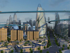 futuristic city 3D Model