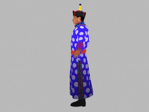 mongolian man Modèle 3D