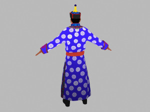mongolian man Modèle 3D