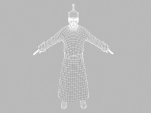 mongolian man Modèle 3D