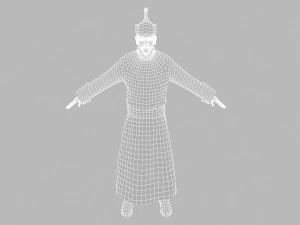 mongolian man 3D Model