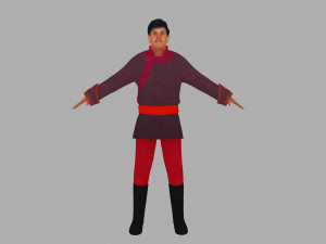 mongolian man Modelo 3D