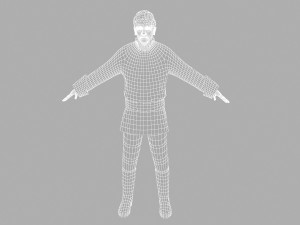 mongolian man Modèle 3D