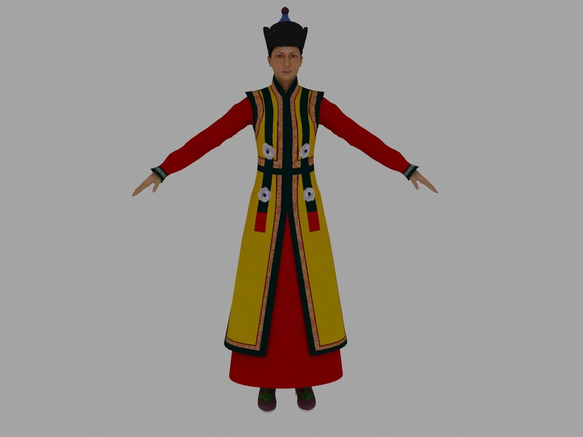 mongolian woman 3D Model .c4d .max .obj .3ds .fbx .stl .blend 