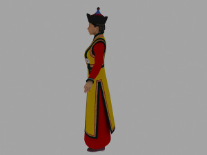 mongolian woman 3D Model