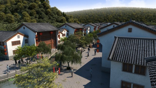 ancient town 3D मॉडल .c4d .max .obj .3ds .fbx .stl .blend 