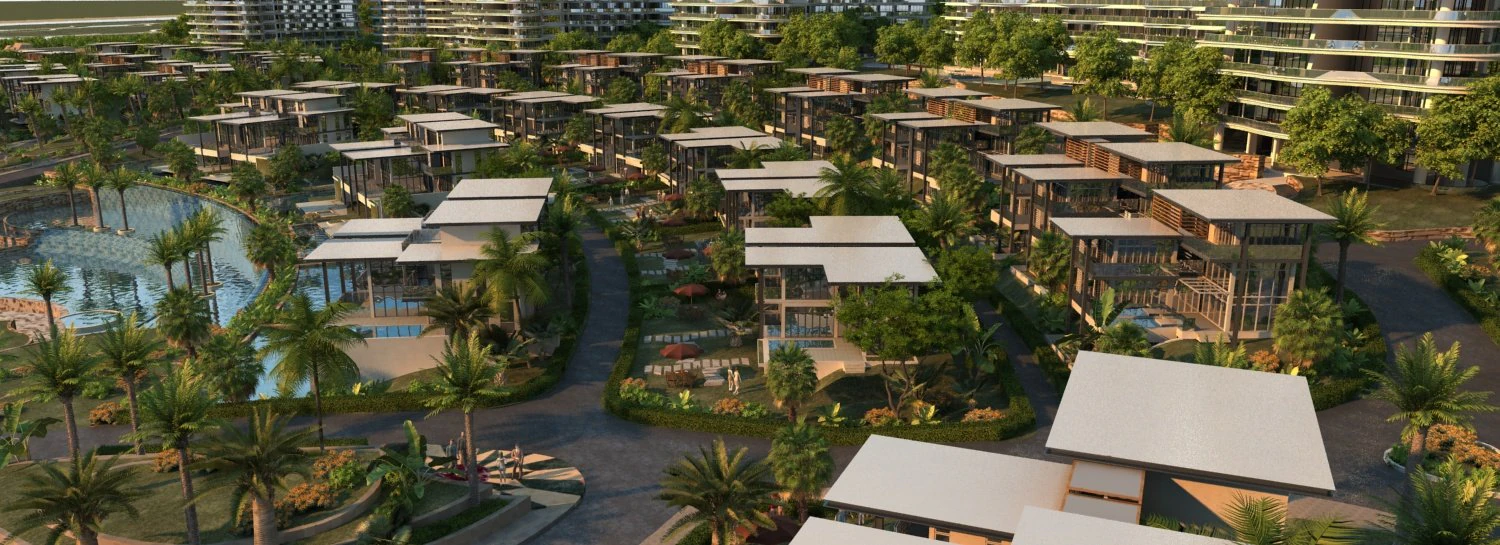 villa group 3D Model .c4d .max .obj .3ds .fbx .stl .blend 