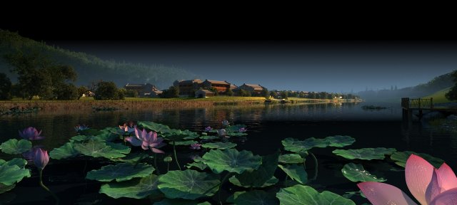 lotus pond Modelo 3D .c4d .max .obj .3ds .fbx .stl .blend 