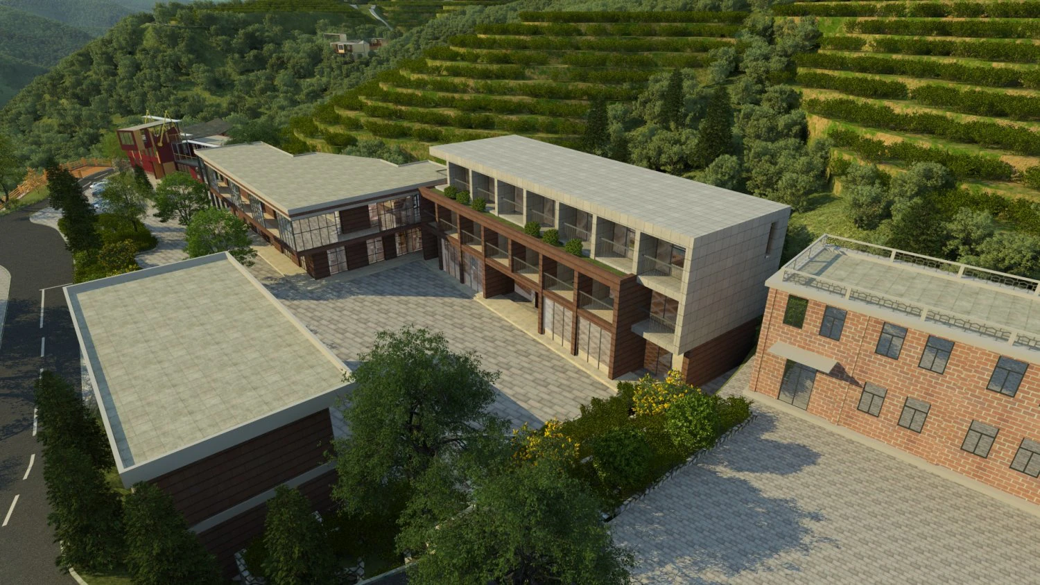 terraced field 3D Model .c4d .max .obj .3ds .fbx .stl .blend 