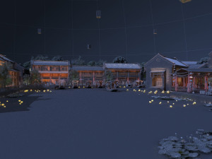 ancient building night view 3D मॉडल