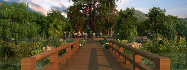 wishing tree 3D Модель .c4d .max .obj .3ds .fbx .stl .blend 