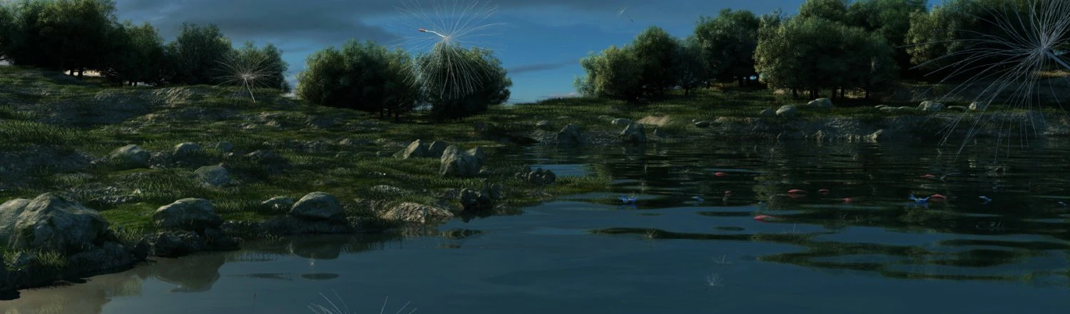creek 3D Model .c4d .max .obj .3ds .fbx .stl .blend 