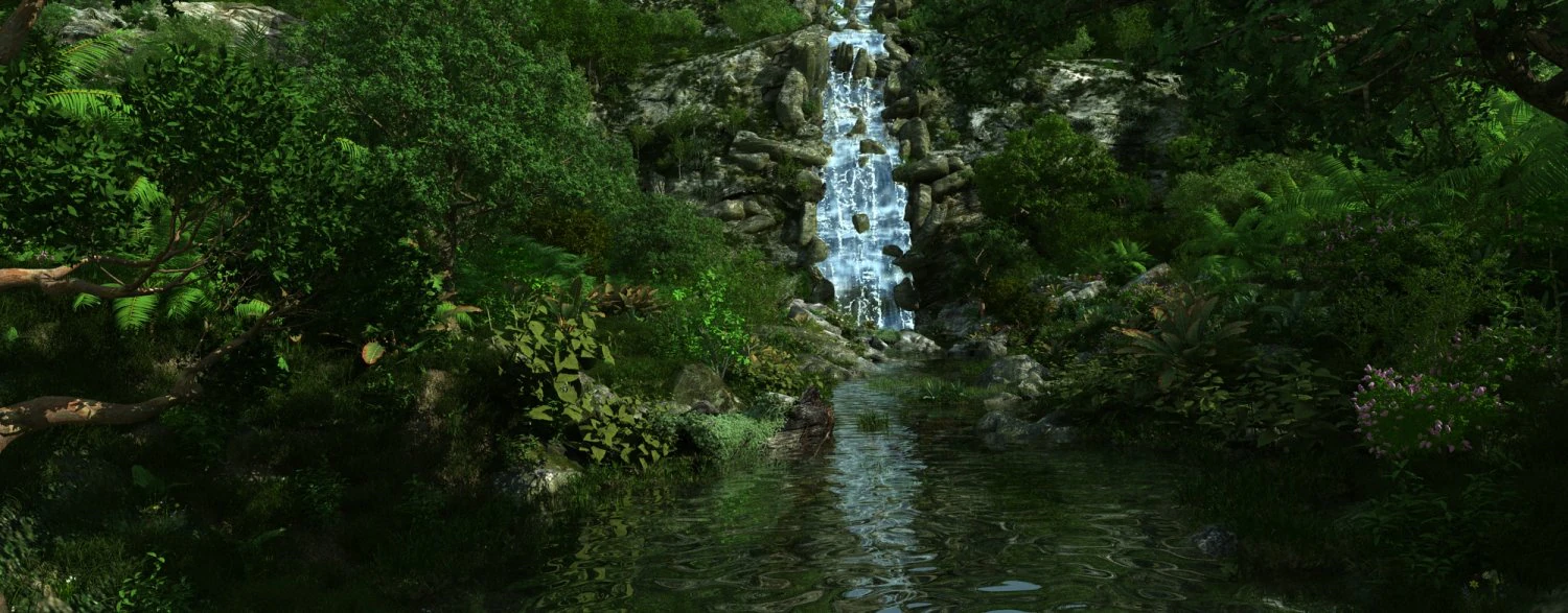 waterfall 3D Model .c4d .max .obj .3ds .fbx .stl .blend