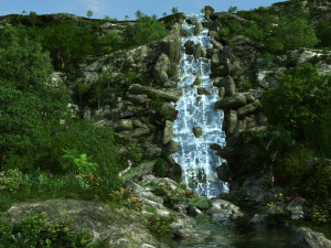 waterfall 3Dモデル