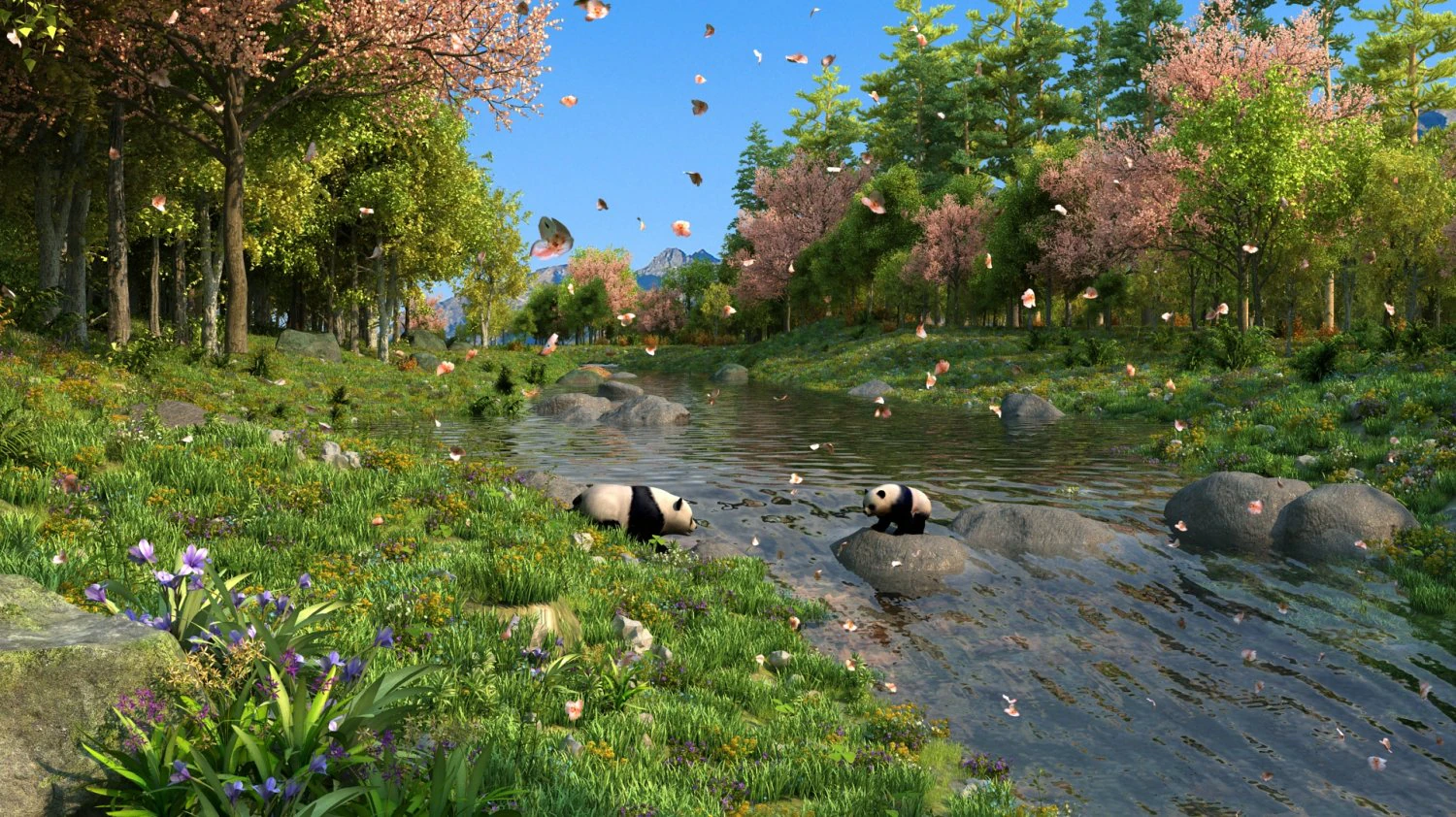 mountain stream 3D Model .c4d .max .obj .3ds .fbx .stl .blend 