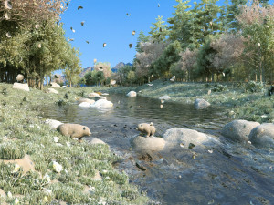 mountain stream 3Dモデル