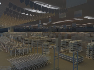 supermarket Modèle 3D