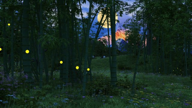 bamboo forest panda 3D 模型 .c4d .max .obj .3ds .fbx .stl .blend