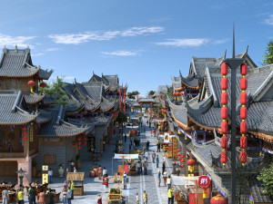 ancient building market Modelo 3D