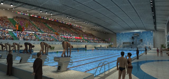 swimming pool 3D Модель .c4d .max .obj .3ds .fbx .stl .blend 