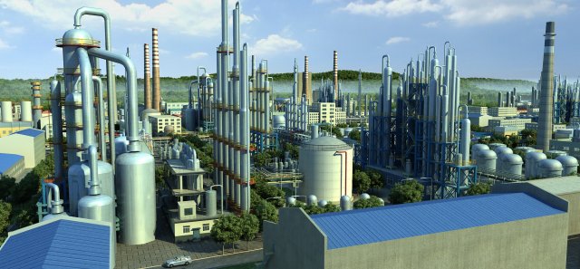 power plant Modello 3D .c4d .max .obj .3ds .fbx .stl .blend 