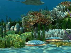 fondo del mar Modelo 3D