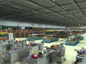 supermarket 3D-Modell