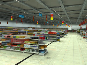 supermarket Model 3D