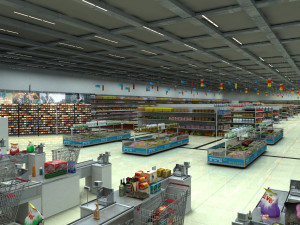 supermarket Model 3D