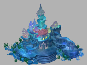 undersea castle 3D Model