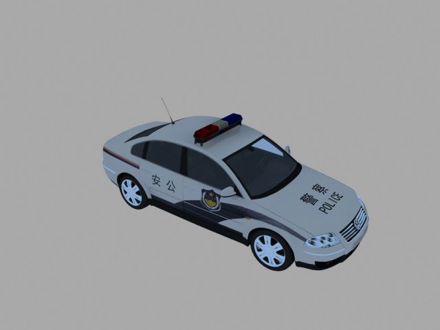 police car 3D Model .c4d .max .obj .3ds .fbx .stl .blend