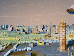 chongwen tower 3Dモデル
