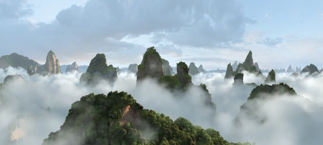 cloud sea 3D Model .c4d .max .obj .3ds .fbx .stl .blend 