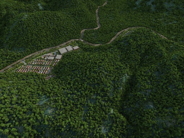 small town 3D 模型 .c4d .max .obj .3ds .fbx .stl .blend 