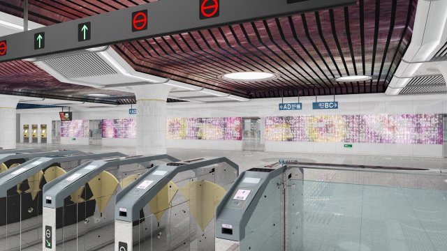 subway station Modello 3D .c4d .max .obj .3ds .fbx .stl .blend 