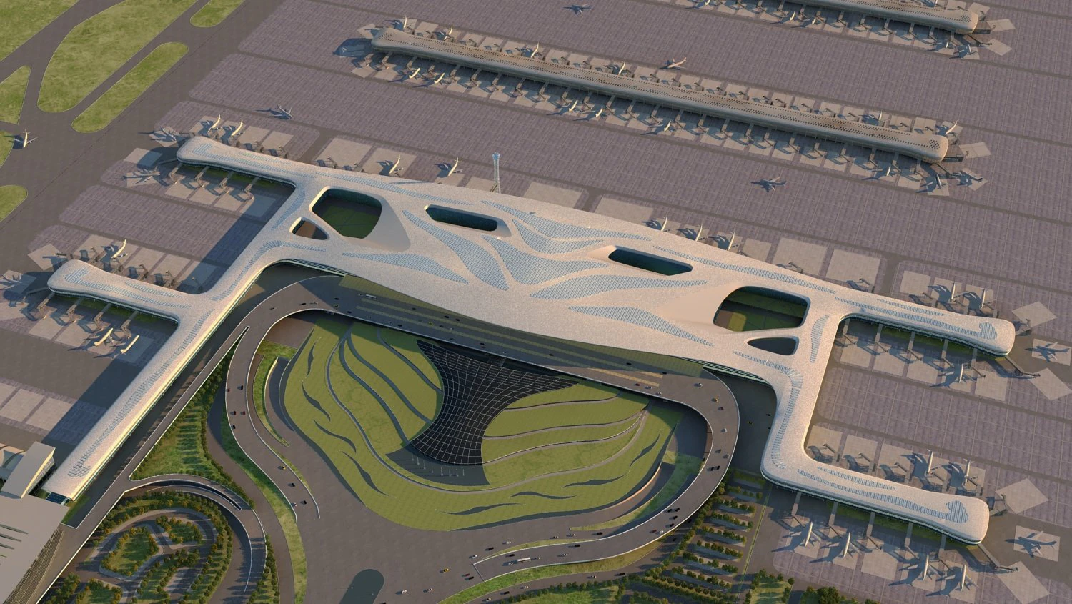 airport 3D Model .c4d .max .obj .3ds .fbx .stl .blend 