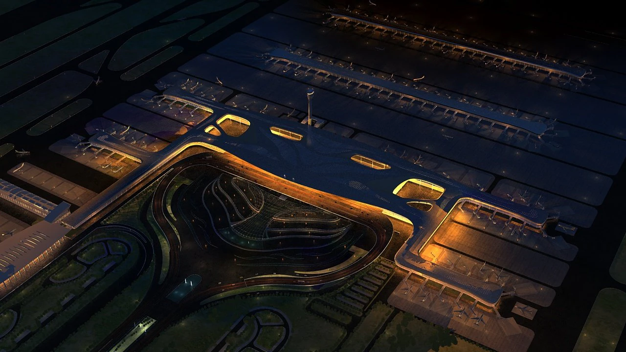airport night 3D Model .c4d .max .obj .3ds .fbx .stl .blend 